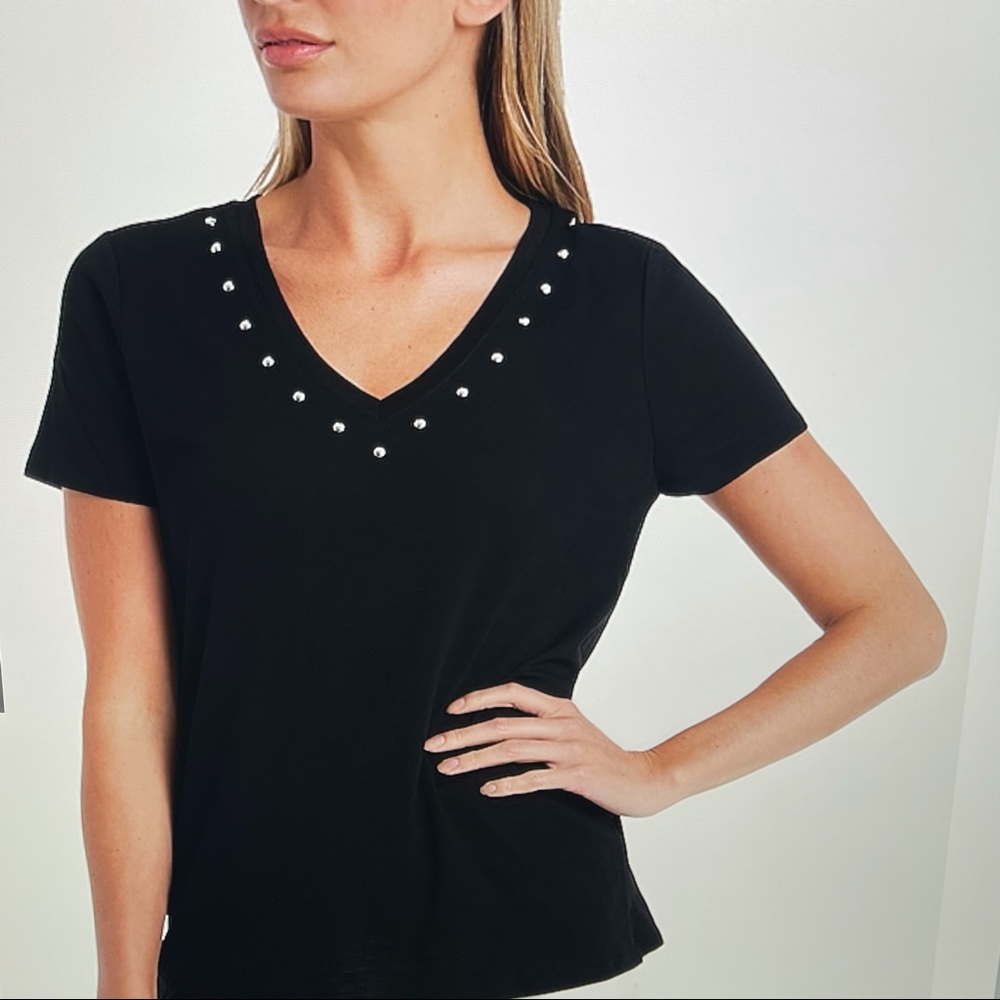 NWT Vince Camino Studded V-Neck Top